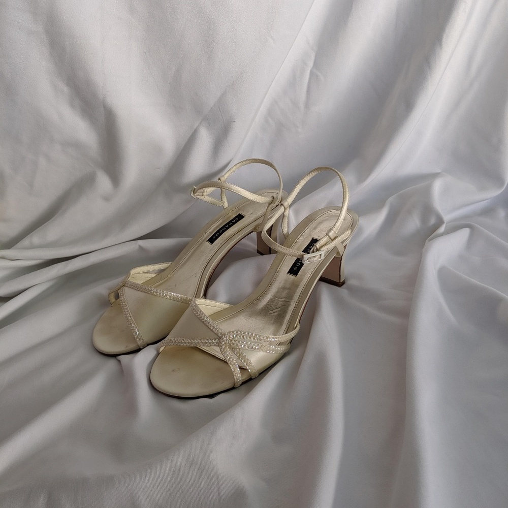 Ivory Caparros Wedding/Formal Comfortable Heel